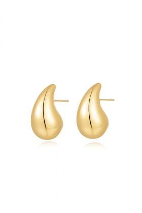 Golden drop earrings - Luv Aj - Rent Drexcode - 1
