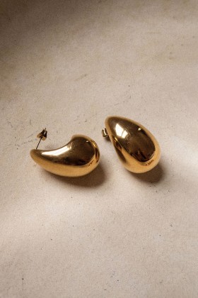 Golden drop earrings - Luv Aj - Rent Drexcode - 2