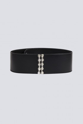 Leather belt with swarovski crystals - CA&LOU - Sale Drexcode - 2