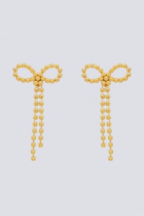 Maxi brass earrings with yellow gold finish - CA&LOU - Rent Drexcode - 2