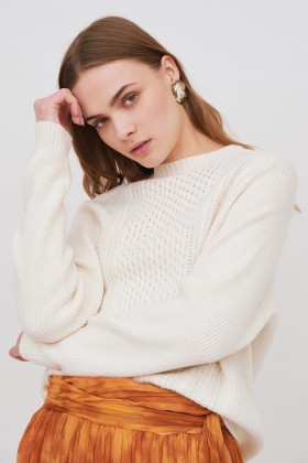 White woven sweater - Loro Piana - Rent Drexcode - 1