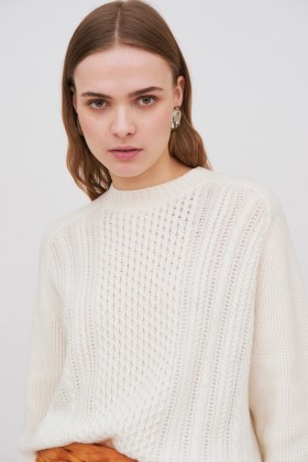 White woven sweater - Loro Piana - Rent Drexcode - 2