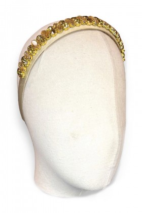 Beige headband - Marina Fossati - Rent Drexcode - 1