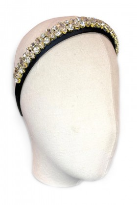 Black and white headband - Marina Fossati - Rent Drexcode - 1