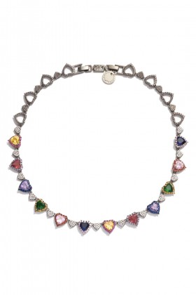 Multicolor hearts necklace - Marina Fossati - Rent Drexcode - 1