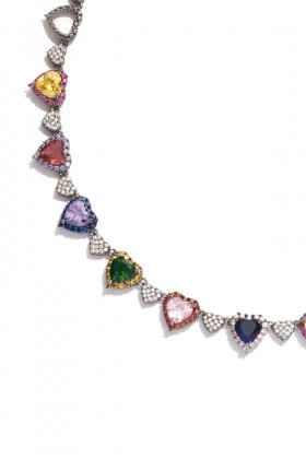 Multicolor hearts necklace - Marina Fossati - Rent Drexcode - 2