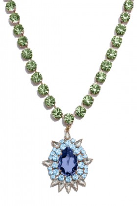 Green and blue necklace - Marina Fossati - Rent Drexcode - 2