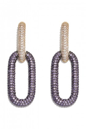 Purple oval earrings - Marina Fossati - Rent Drexcode - 1