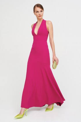 Fuchsia fitted long dress  - Milly - Sale Drexcode - 1