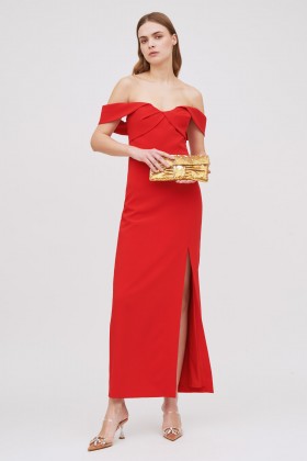 Red neckline dress - ML - Monique Lhuillier - Sale Drexcode - 2
