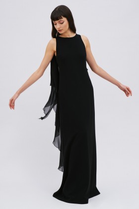 Black dress with chiffon - Maxmara - Rent Drexcode - 1