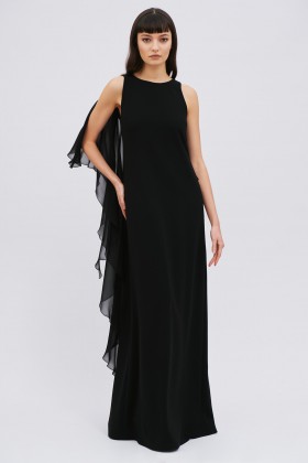 Black dress with chiffon - Maxmara - Rent Drexcode - 2