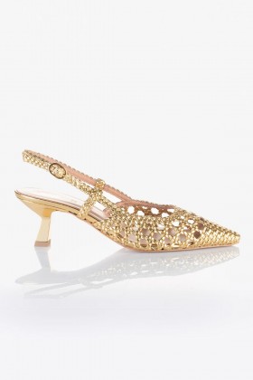 Gold woven slingback - MSUP - Sale Drexcode - 1