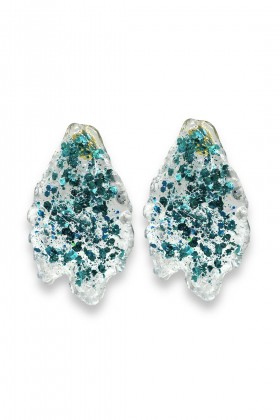 Green resin earrings - Nani&Co - Rent Drexcode - 2