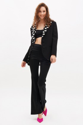 Black single-breasted blazer with dalmatian print - Redemption - Rent Drexcode - 1