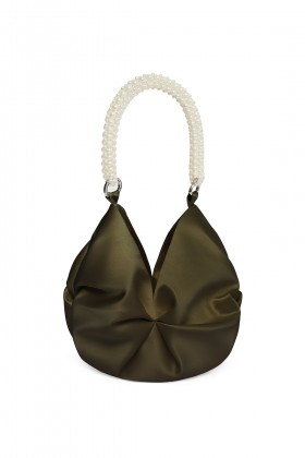 Khaki bag with pearls - 0711 Tbilisi - Sale Drexcode - 1
