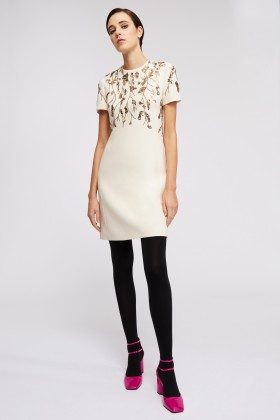Abito corto con applicazioni floreali - Valentino - Sale Drexcode - 1