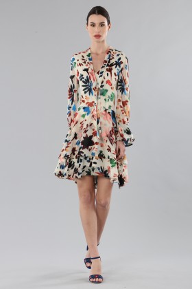 Short dress with colourful velvet inserts - Alice+Olivia - Rent Drexcode - 2