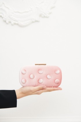 Black clutch with pompom - Anna Cecere - Rent Drexcode - 1