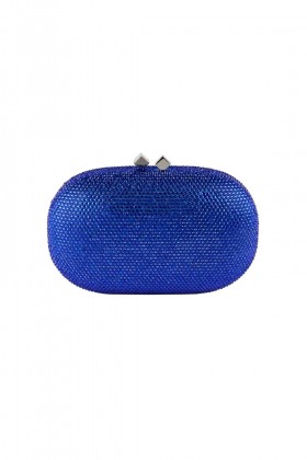 Clutch with electric blue microswarovski - Anna Cecere - Rent Drexcode - 2