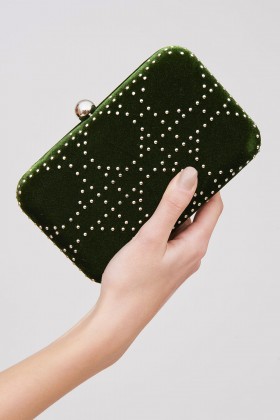 Green clutch with studs - Anna Cecere - Sale Drexcode - 2