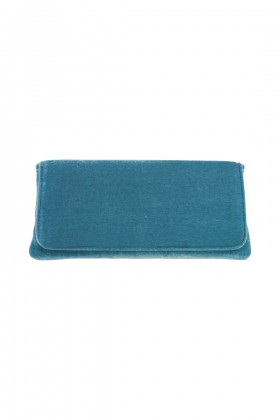 Cobalt velvet clutch - Anna Cecere - Sale Drexcode - 2