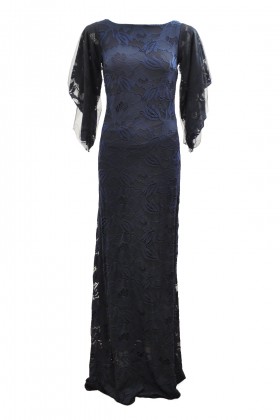 Abito blu pizzo floreale - Ana Maria Couture - Sale Drexcode - 1