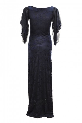Abito blu pizzo floreale - Ana Maria Couture - Sale Drexcode - 2