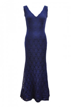 Blue lace dress - Ana Maria Couture - Sale Drexcode - 1