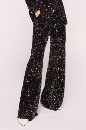 Glitter velvet trousers - Badgley Mischka - Rent Drexcode - 1