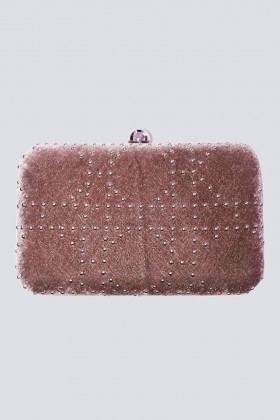 Caramel clutch with studs - Anna Cecere - Rent Drexcode - 2