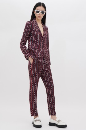 Chain patterned trousers - Giuliette Brown - Rent Drexcode - 2