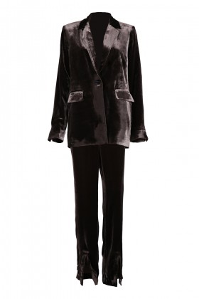Brown velvet suit - Custommade - Rent Drexcode - 1