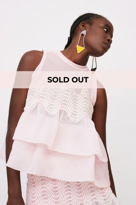 Pink organza top - Cynthia Rowley - Sale Drexcode - 1