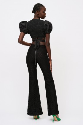 Black broderie anglaise trousers - Cynthia Rowley - Rent Drexcode - 2