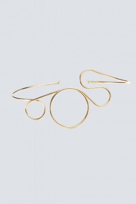 Choker in gold plated brass - Noshi - Rent Drexcode - 2