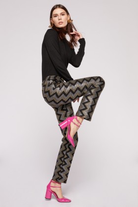 Alcoolique high-waisted trousers with geometric pattern - Alcoolique - Rent Drexcode - 1