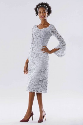 Longuette lace dress with calla sleeves - Daphne - Sale Drexcode - 1