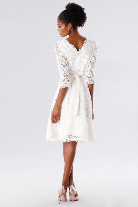 White lace dress with removable belt - Daphne - Rent Drexcode - 2