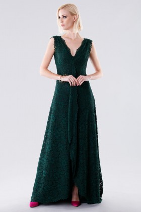 Green lace dress with drapery - Daphne - Sale Drexcode - 1