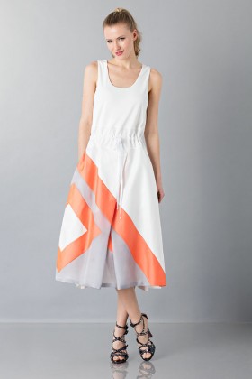 Dress with patterned skirt - Albino - Sale Drexcode - 1
