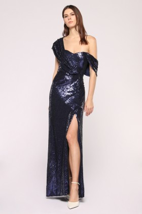Sequin dress with slit - Badgley Mischka - Rent Drexcode - 1