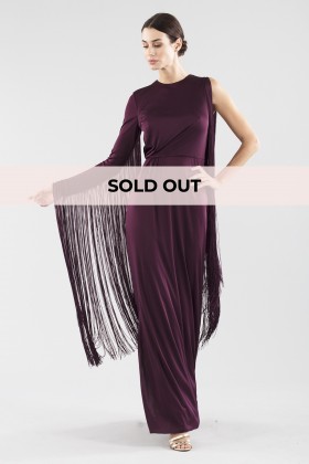 Fringed single-shoulder dress in burungy color - Emilio Pucci - Sale Drexcode - 1
