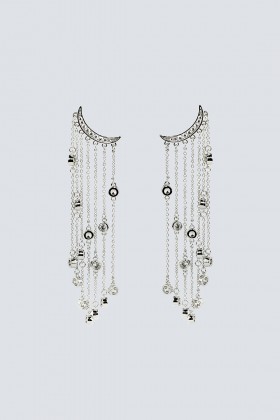Long silver multi-pendent earrings - Federica Tosi - Rent Drexcode - 1