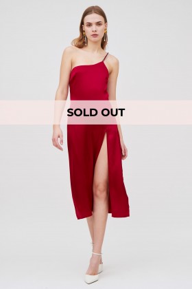Red one-shoulder midi dress - For Love and Lemons - Sale Drexcode - 1