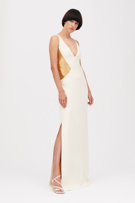 Long dress with gold detail - Genny - Rent Drexcode - 1