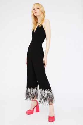 Jumpsuit with feathers - Halston - Sale Drexcode - 2
