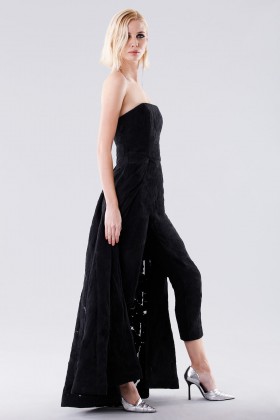 Bustier jumpsuit with overlaid skirt - Halston - Sale Drexcode - 2