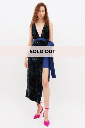 Printed velvet dress - Jessica Choay - Sale Drexcode - 1