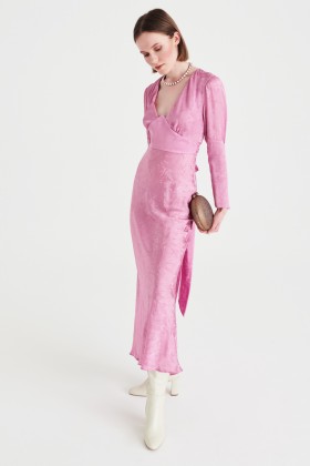 Empire style dress in silk jacquard - Nervi - Sale Drexcode - 2